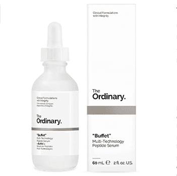 Mis pasos en el cuidado facial de día. Tónico, sérum, crema hidratante, limpiador, productos de belleza, ácido hialurónico, antioxidante. The Ordinary Buffet