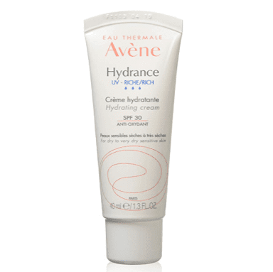 Mis pasos en el cuidado facial de día. Tónico, sérum, crema hidratante, limpiador, productos de belleza, ácido hialurónico, antioxidante. Avéne Hydrance UV Rich