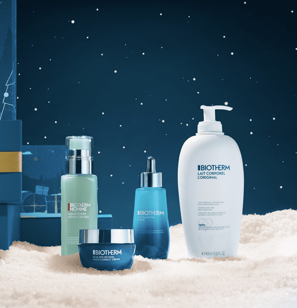 Biotherm Rutina facial. Crea la tuya con Routine finder, Blue theraphy, Life Plankton, Biotherm Blue Retinol serum, crema facial.